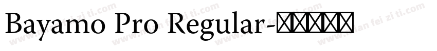 Bayamo Pro Regular字体转换